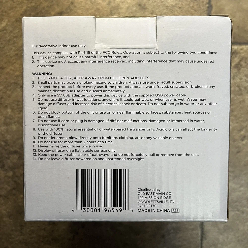 USB Aroma Fan Diffuser Color Changing New in box Trueliving